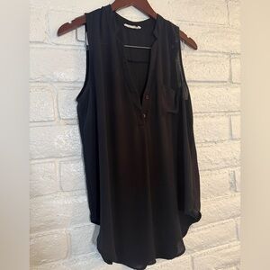 Lush Black Sleeveless Blouse